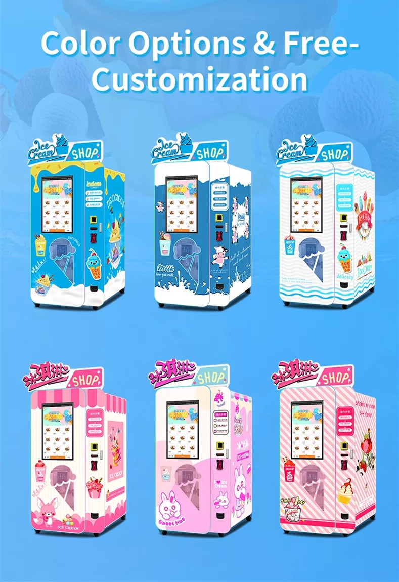 Automatic Ice Cream Cold Yogurt Combo Vending Machine For Sale