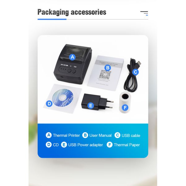 Terminal Android Bluetooth Thermal Printer 58mm Silk Road Enterprise 5811dd