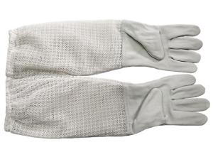 Best White Sheepskin Beekeeping Gloves of Three Layer Long Breathable Cuff wholesale