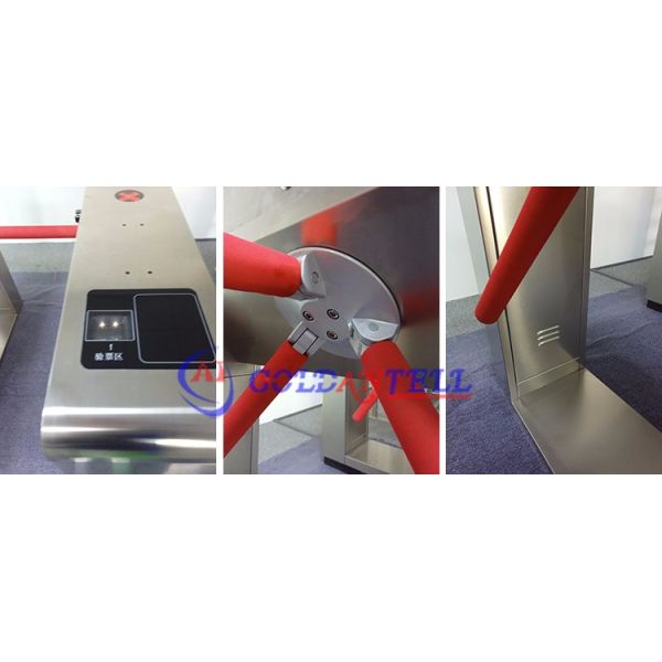 Smart QR Code RFID Tripod Turnstile Gate with Automatic Drop Arm Access Control System for Subway Station and Canteen Entrance