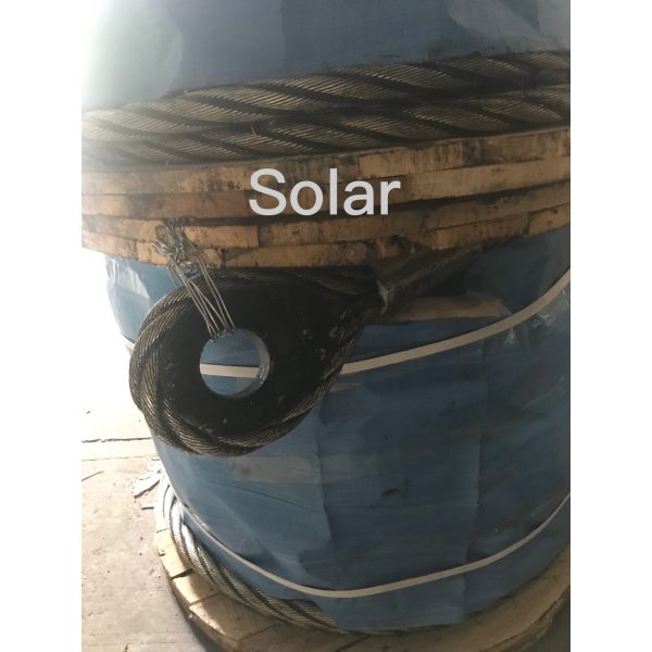 Drawn Galanized Steel Wire Rope. Preformed, RHRL, Lube A2, API 9A Spec, EEIPS. 6xFI(29)+IWRC Dia 26mm Crane Luffing