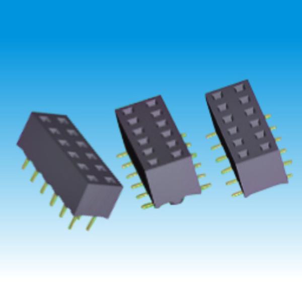 Cheap H 4.5 Dual Row Female Header Connector , Smt Header Connector U Type Contact for sale