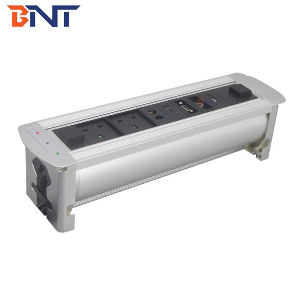 Multifunctional 180 degree overturn electrical flip up table mount socket outlet