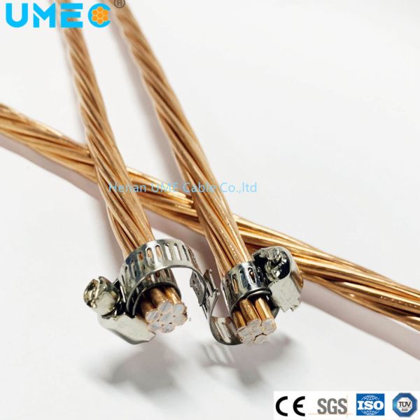 Insulating Material Bare Copper Clad Steel Wire Cable for Coaxial Cable Sheiding CCS
