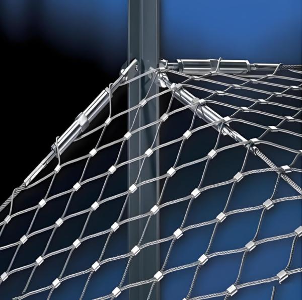 Cheap AISI316 Stainless Steel Wire Rope Mesh Transparent Railing Infill Guardrail for sale