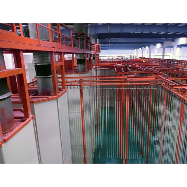 PP Spray Booth Vertical Powder Coating Line For Aluminium Alloy Profiles