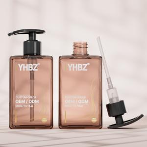 Best 300ml Square Plastic Shampoo Bottle Pet Flat Shoulder Pump Bottle For Lotion wholesale