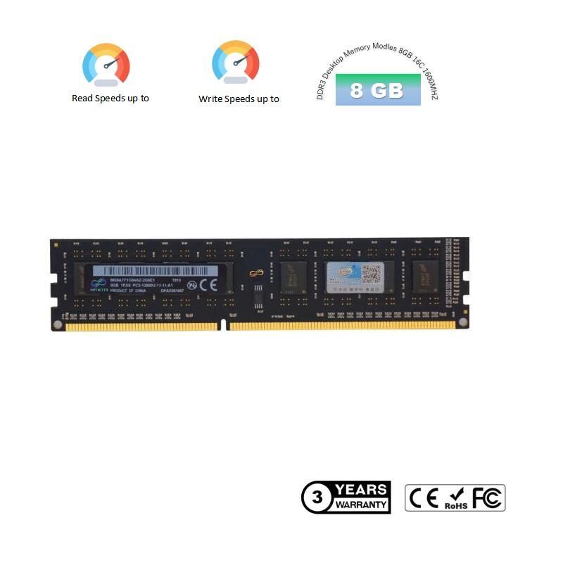 Factory Memory RAM DDR3 2GB 4GB 8GB 1600MHz Computer Memoria for Desktop DDR