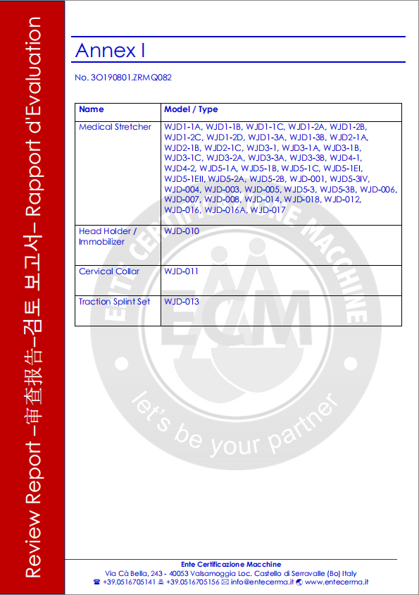 Blue Foldable Cloth Stretcher Class I Aluminum Folding Stretcher