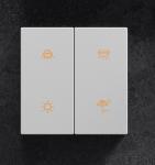 KNX Protocol Three Button Light Switch With Built In LED Backlight