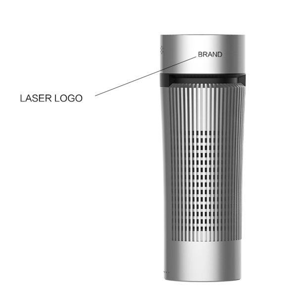 Mini Portable Car Ionizer Air Purifier Hepa Filter Aluminum Alloy Shell