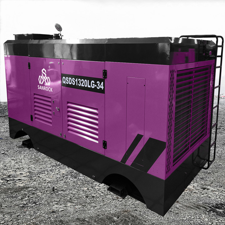 Versatile 3500kg Portable Diesel Screw Air Compressor Mining Air Compressor Machine