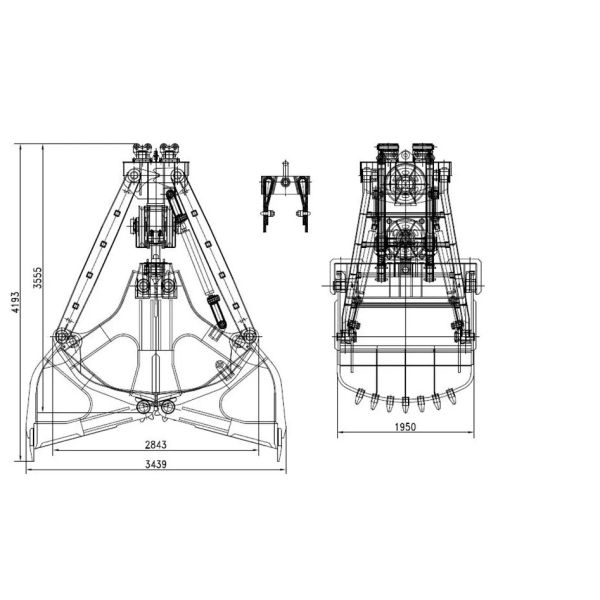 15CBM Grab Remote Control Double Disc Grab Used For Bulk Cargo Sand Grab Bucket