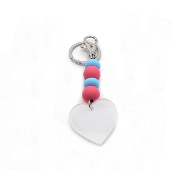 Heart Shape Sublimation Acrylic Keychains Blanks Custom Acrylic Keyring