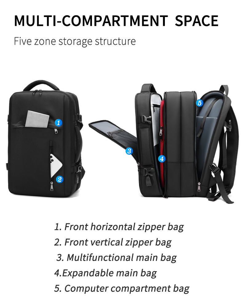 Factory wholesale New large capacity raincoat backpack business travel laptop backpack bag men